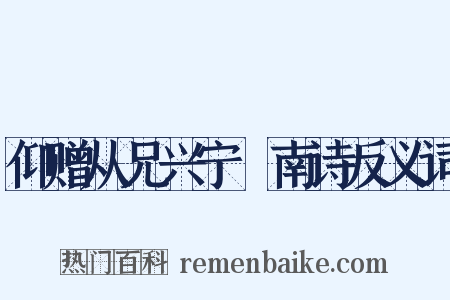 仰赠从兄兴宁寘南诗反义词是什么意思的图片
